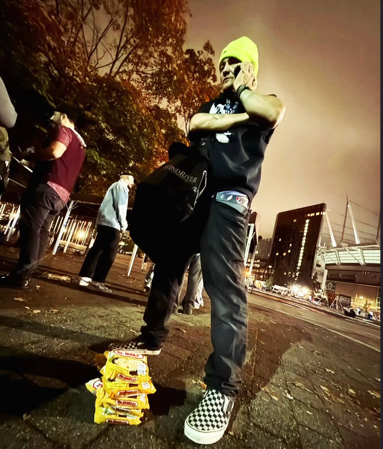 DJNUDLZ performing live on stage